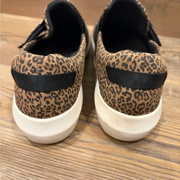 Clarks Leopard-Print Slip-On Sneakers in Brown and Black - Picture 3 of 4